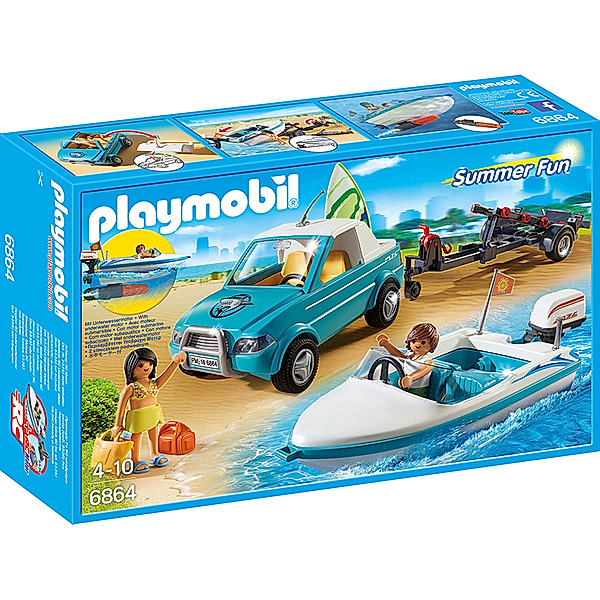 PLAYMOBIL 6864 - Summer Fun - Surfer-Pickup mit Speedboat