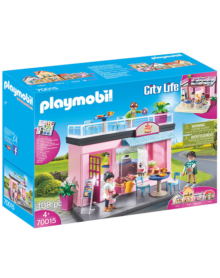 version allemande Playmobil 70015 City Life Mein Lieblingscafé multicolore 
