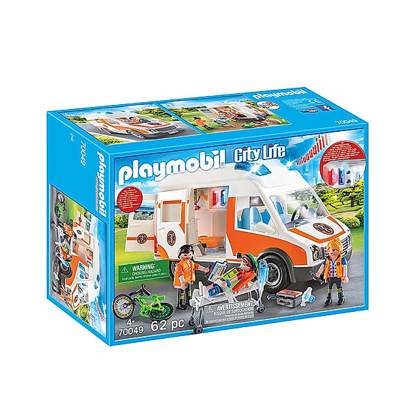 Playmobil® PLAYMOBIL® 70049 City Life Rettungswagen mit Licht und Sound