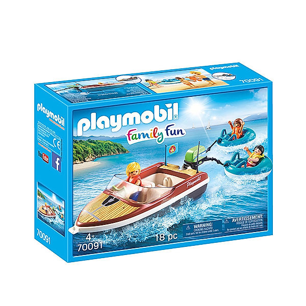 Playmobil® PLAYMOBIL® 70091 Family Fun Sportboot mit Fun-Reifen