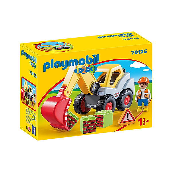 Playmobil® PLAYMOBIL® 70125 1.2.3 Schaufelbagger