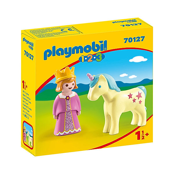 Playmobil® PLAYMOBIL® 70127 1.2.3 Prinzessin mit Einhorn