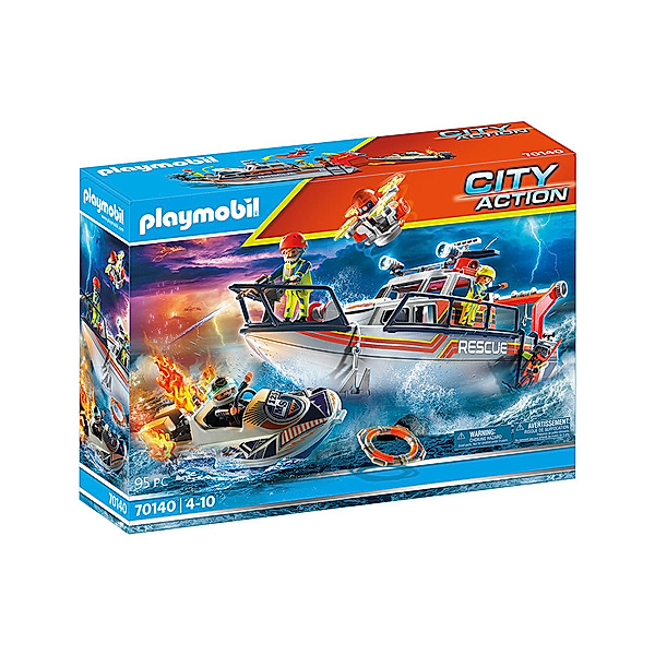 Playmobil® PLAYMOBIL® 70140 City Action Seenot: Löscheinsatz mit Rettungskreuzer