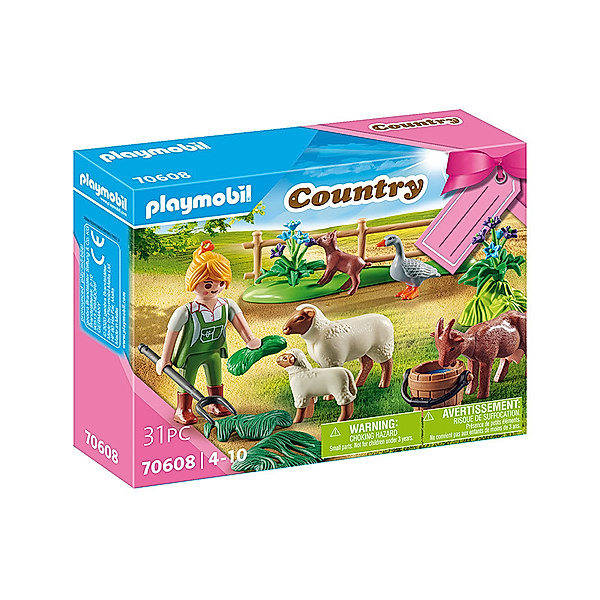 Playmobil® PLAYMOBIL® 70608 Country – Geschenkset “Bäuerin mit Weidetieren“