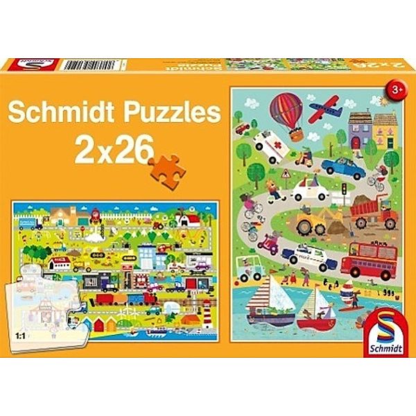 Playmobil SUPER4 (Kinderpuzzle), Bunte Welt der Fahrzeuge