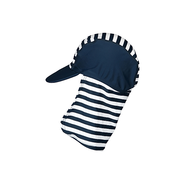 Playshoes Playshoes Bademütze mit Schirm und Nackenschutz, blau (Größe: 49)