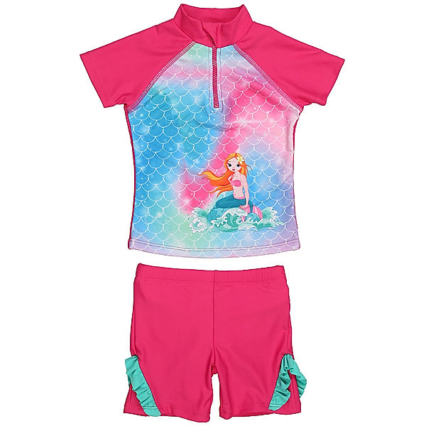 Playshoes Playshoes UV-Schwimmanzug Meerjungfrau, 2-teilig, pink/bunt (Grösse: 86/92)