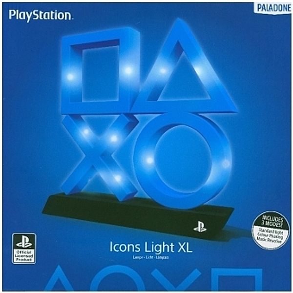 Playstation 5 Icons Leuchte XL (weiss/blau)