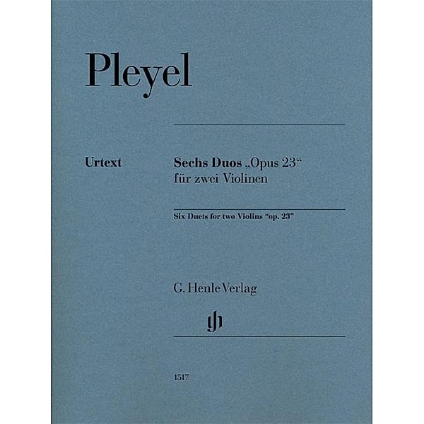 Pleyel, I: Six Duets op. 23 for two Violin