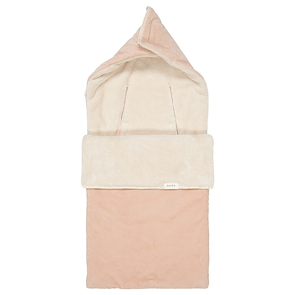 Koeka Plüsch-Fußsack ODDI in rosa salt