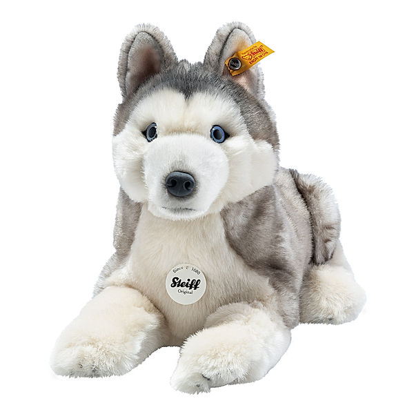 Steiff Plüschtier BERNY HUSKY (33cm) in grau