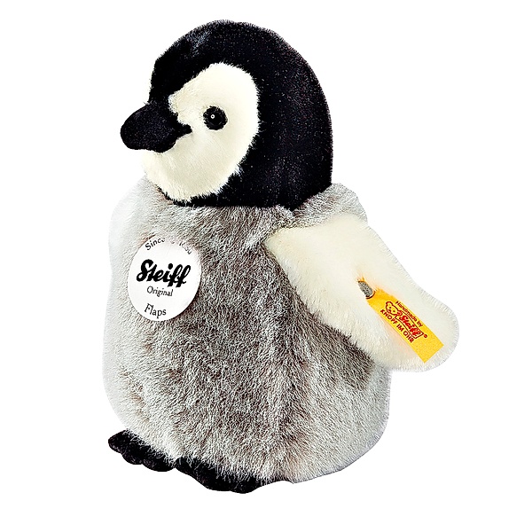 Steiff Plüschtier Pinguin FLAPS (16 cm) in grau/weiss