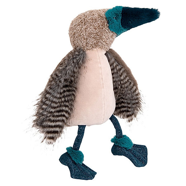 Moulin Roty Plüschtier VERRÜCKTER VOGEL (39 cm) in grau