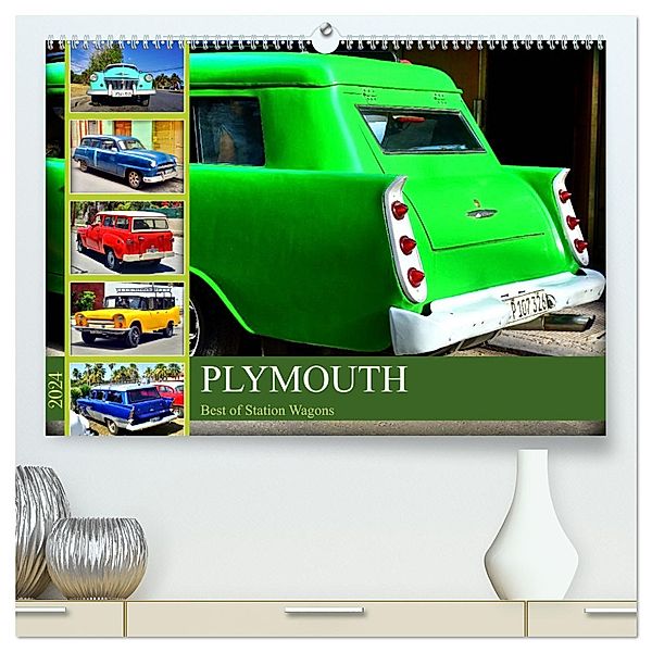 PLYMOUTH - Best of Station Wagons (hochwertiger Premium Wandkalender 2024 DIN A2 quer), Kunstdruck in Hochglanz, Henning von Löwis of Menar