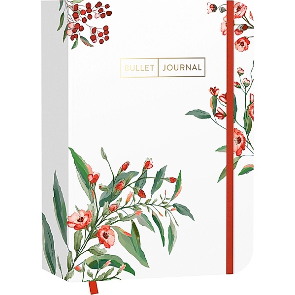 Pocket Bullet Journal Red Flowers