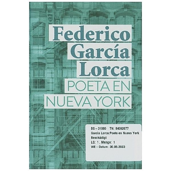 Poeta en Nueva York, Federico Garcia Lorca