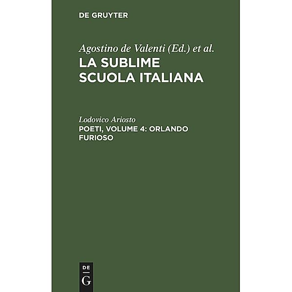 Poeti, Volume 4: Orlando furioso, Lodovico Ariosto