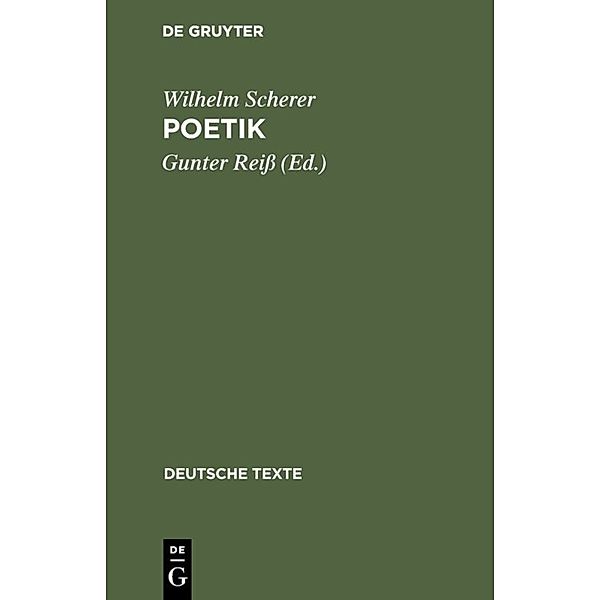 Poetik, Wilhelm Scherer