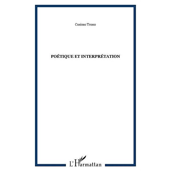 Poetique et interpretation / Hors-collection, Cosimo Trono