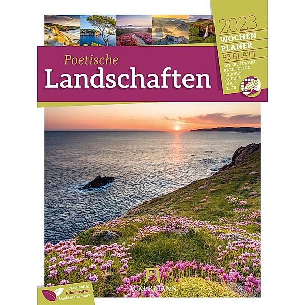 Poetische Landschaften - Wochenplaner Kalender 2023, Ackermann Kunstverlag