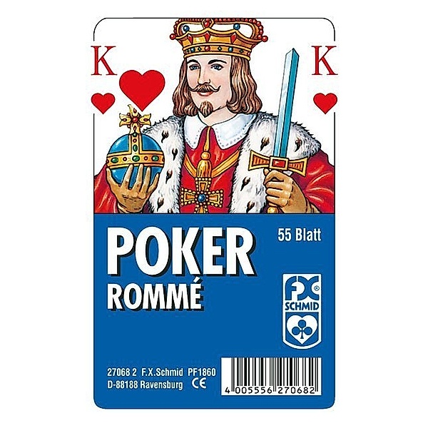 Ravensburger Verlag, Schmid, F. X. Poker / Rommé, Französisches Bild (Spielkarten)