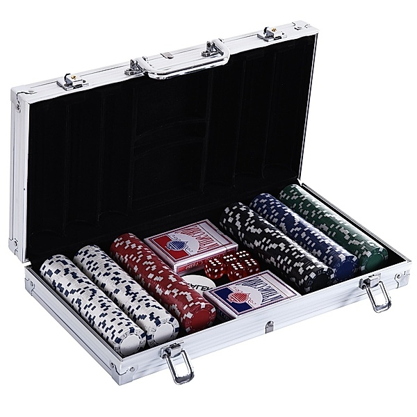 Homcom Pokerkoffer mit 300 Chips