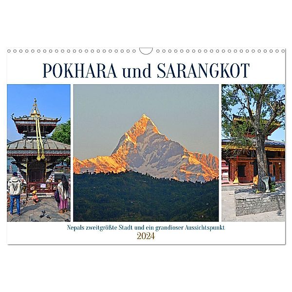 POKHARA und SARANGKOT (Wandkalender 2024 DIN A3 quer), CALVENDO Monatskalender, Calvendo, Ulrich Senff
