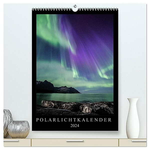 Polarlichtkalender (hochwertiger Premium Wandkalender 2024 DIN A2 hoch), Kunstdruck in Hochglanz, Sebastian Worm