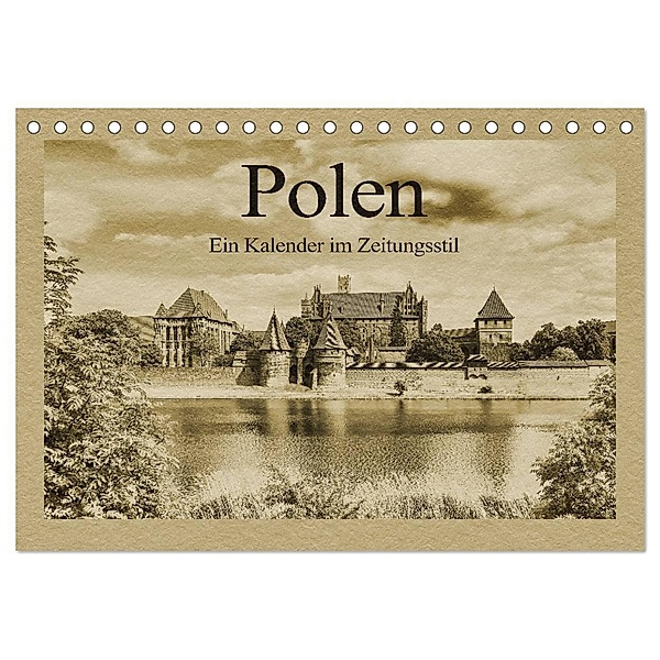 Polen - Ein Kalender im Zeitungsstil (Tischkalender 2024 DIN A5 quer), CALVENDO Monatskalender, Gunter Kirsch