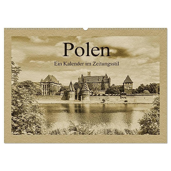 Polen - Ein Kalender im Zeitungsstil (Wandkalender 2024 DIN A2 quer), CALVENDO Monatskalender, Gunter Kirsch