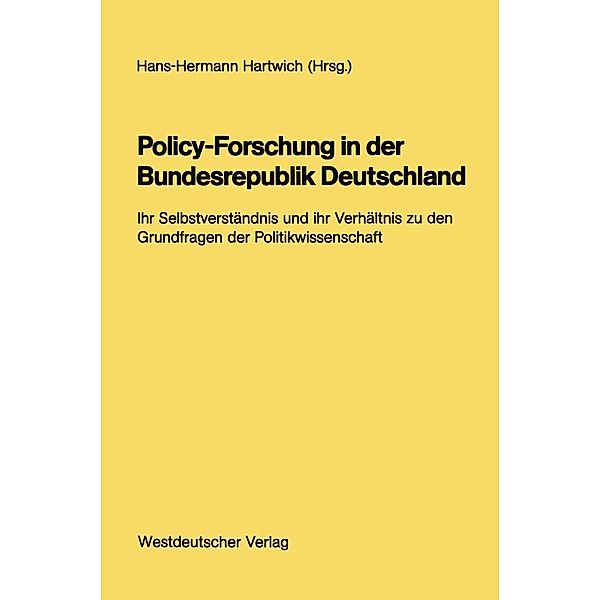 Policy-Forschung in der Bundesrepublik Deutschland