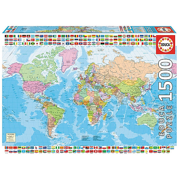 Educa Puzzle, Carletto Deutschland Political Worldmap (Puzzle)