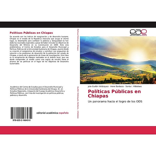 Políticas Públicas en Chiapas, Julio Guillén Velázquez, Irene Barboza, Sonia I. Villalobos