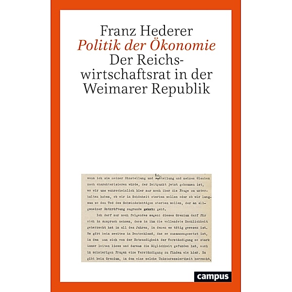 Politik der Ökonomie, Franz Hederer