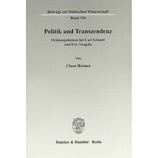 Politik und Transzendenz., Claus Heimes