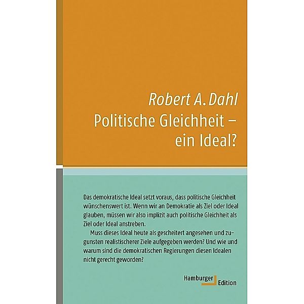 Politische Gleichheit - ein Ideal?, Robert A. Dahl