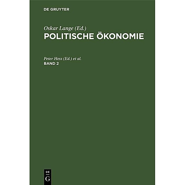 Politische Ökonomie. Band 2