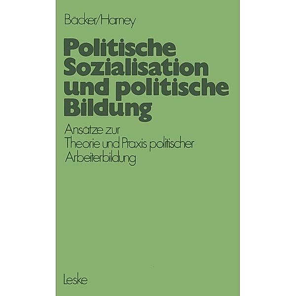 Politische Sozialisation und politische Bildung, Ferdinand Fred Bäcker
