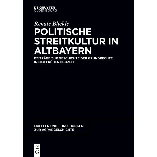 Politische Streitkultur in Altbayern, Renate Blickle
