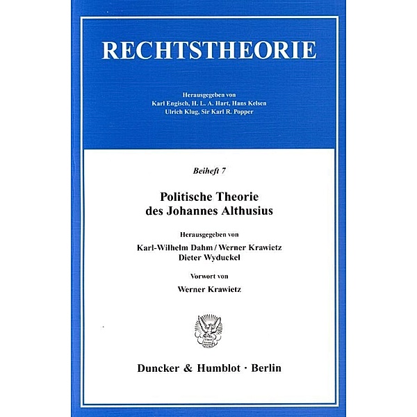 Politische Theorie des Johannes Althusius.