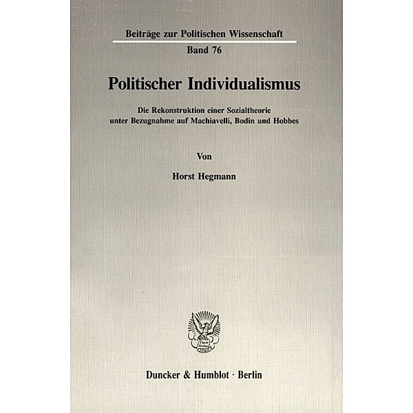 Politischer Individualismus., Horst Hegmann