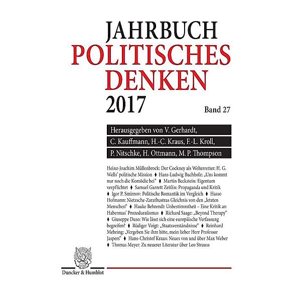 Politisches Denken. Jahrbuch 2017.