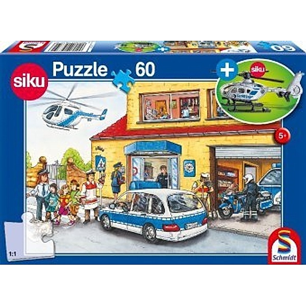 Polizeihubschrauber, 60 Teile, mit add on (Polizeihubschrauber) (Kinderpuzzle)