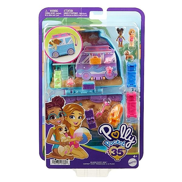 Mattel Polly Pocket Seaside Puppy Ride