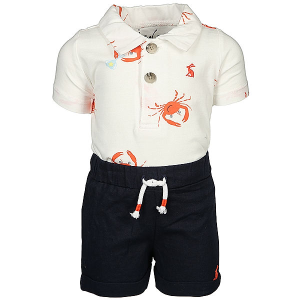 Tom Joule® Polo-Shirt ERNEST CRAB mit Shorts in weiß/dunkelblau