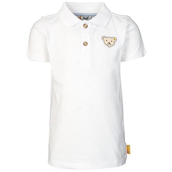 Steiff Polo-Shirt GENTLEMAN CHIC in weiß