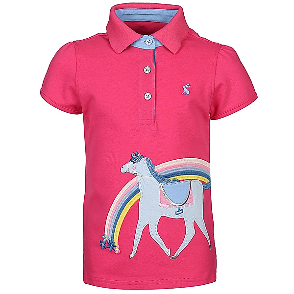 Tom Joule® Polo-Shirt MOXIE HORSE mit Glitzer-Kragen in hot pink
