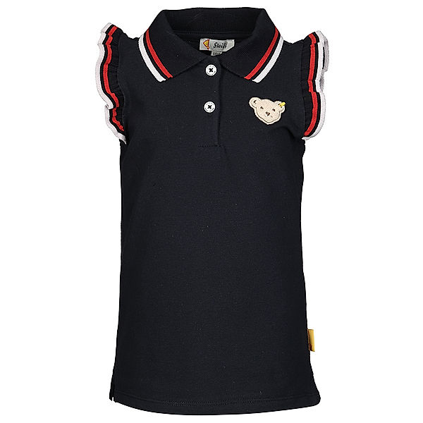 Steiff Polo-Shirt TENNIS GIRL mit Flügelärmeln in nachtblau