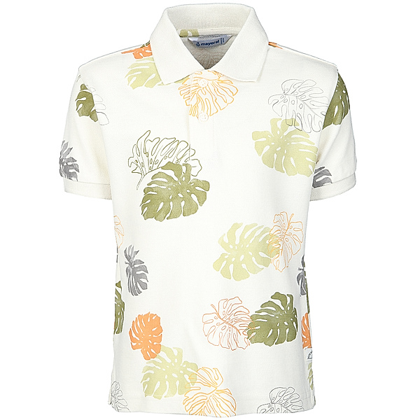 Mayoral Poloshirt MONSTERA LEAVES in creme
