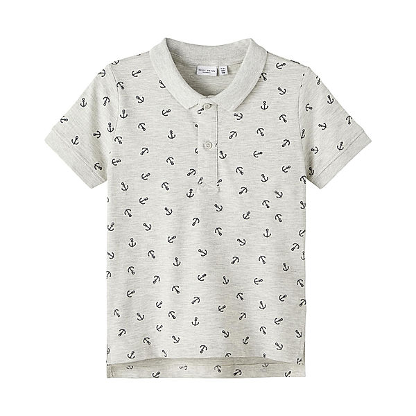 name it Poloshirt NKMVOLO - ANCHOR in light grey melange